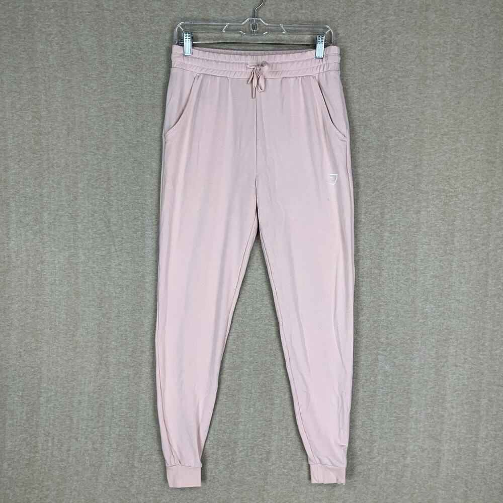 Gymshark Pippa Jogger M Womens Pink Training Pants Drawstring Stretch Athletic